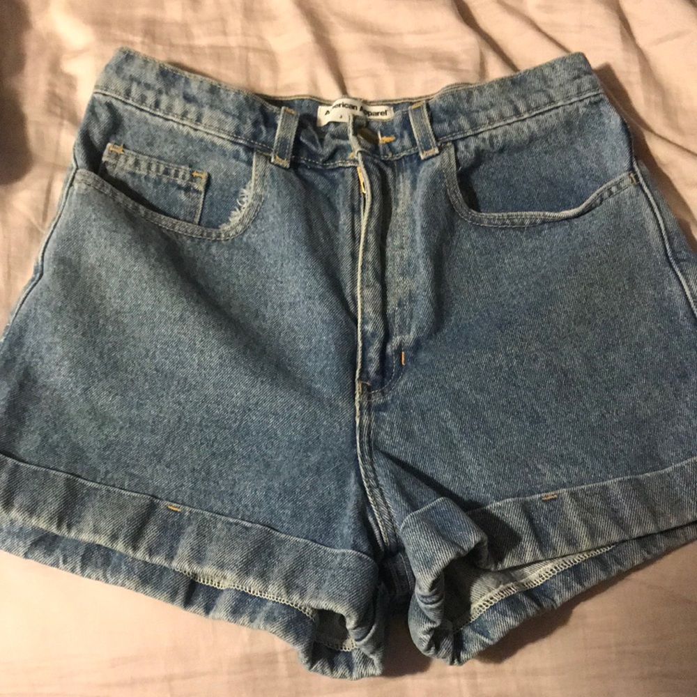 American apparel jean shorts!